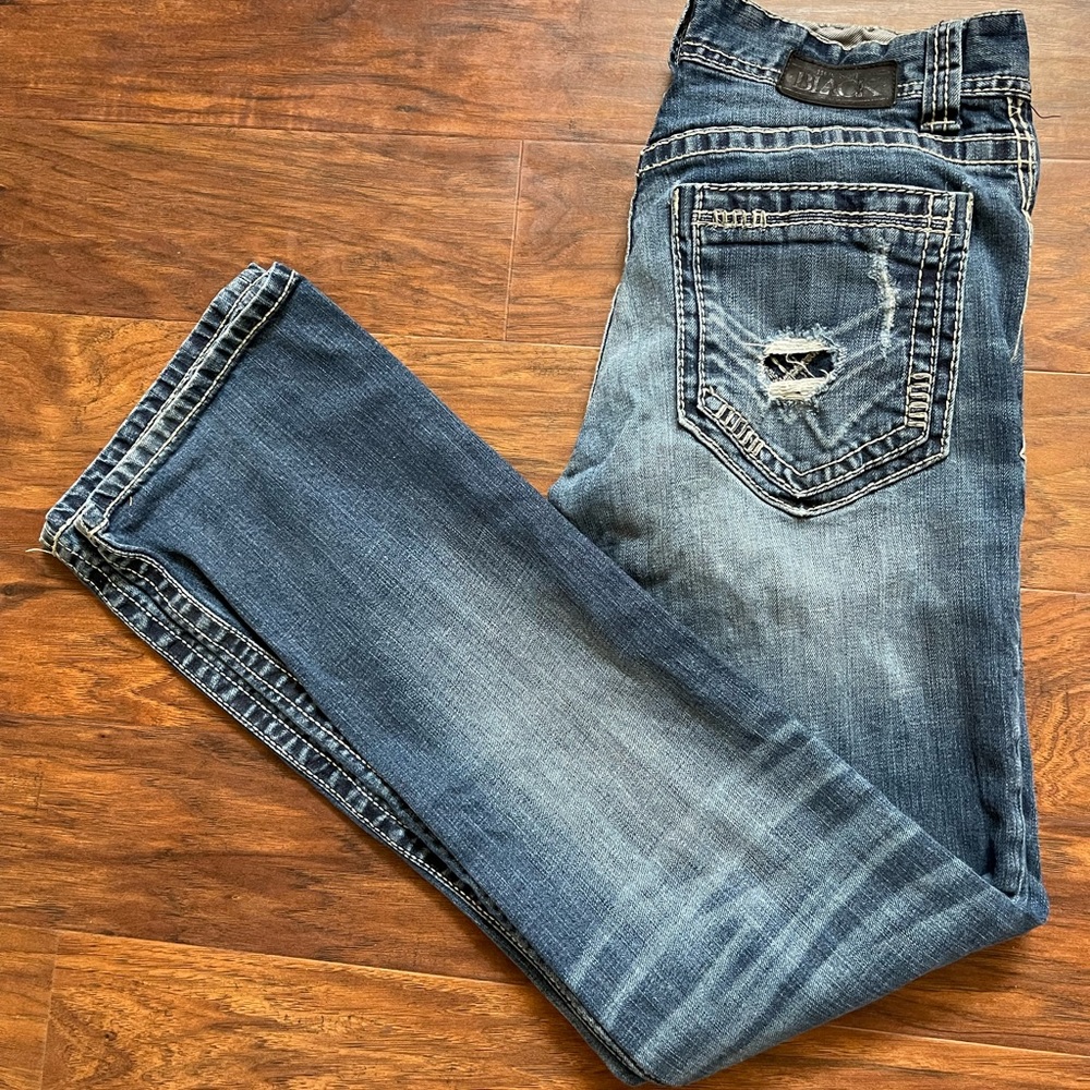 Men’s Buckle Black Jeans